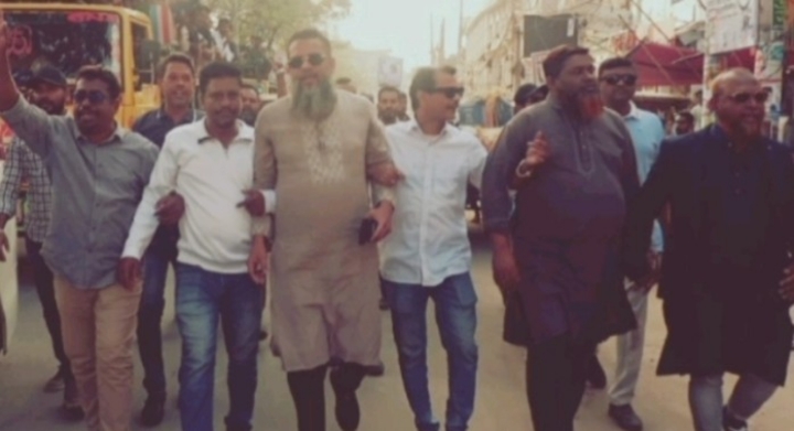 মহানগর স্বেচ্ছাসেবক দলের সদস্য গোলাম মোস্তফার নেতৃত্বে সদর থানা স্বেচ্ছাসেবক দল মাসুদুজ্জামান মাসুদ এর নির্বাচনী জনসভায় যোগদান